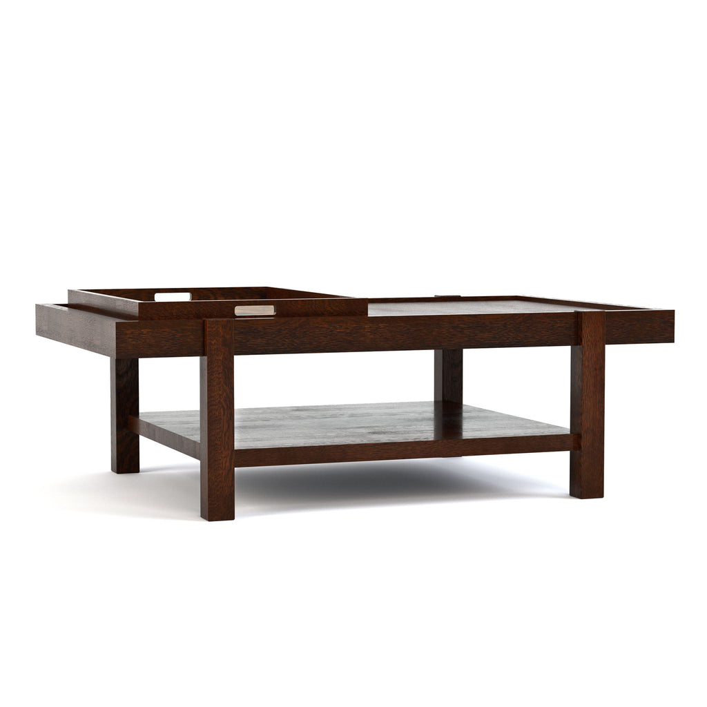 Table basse plateau cuivre
