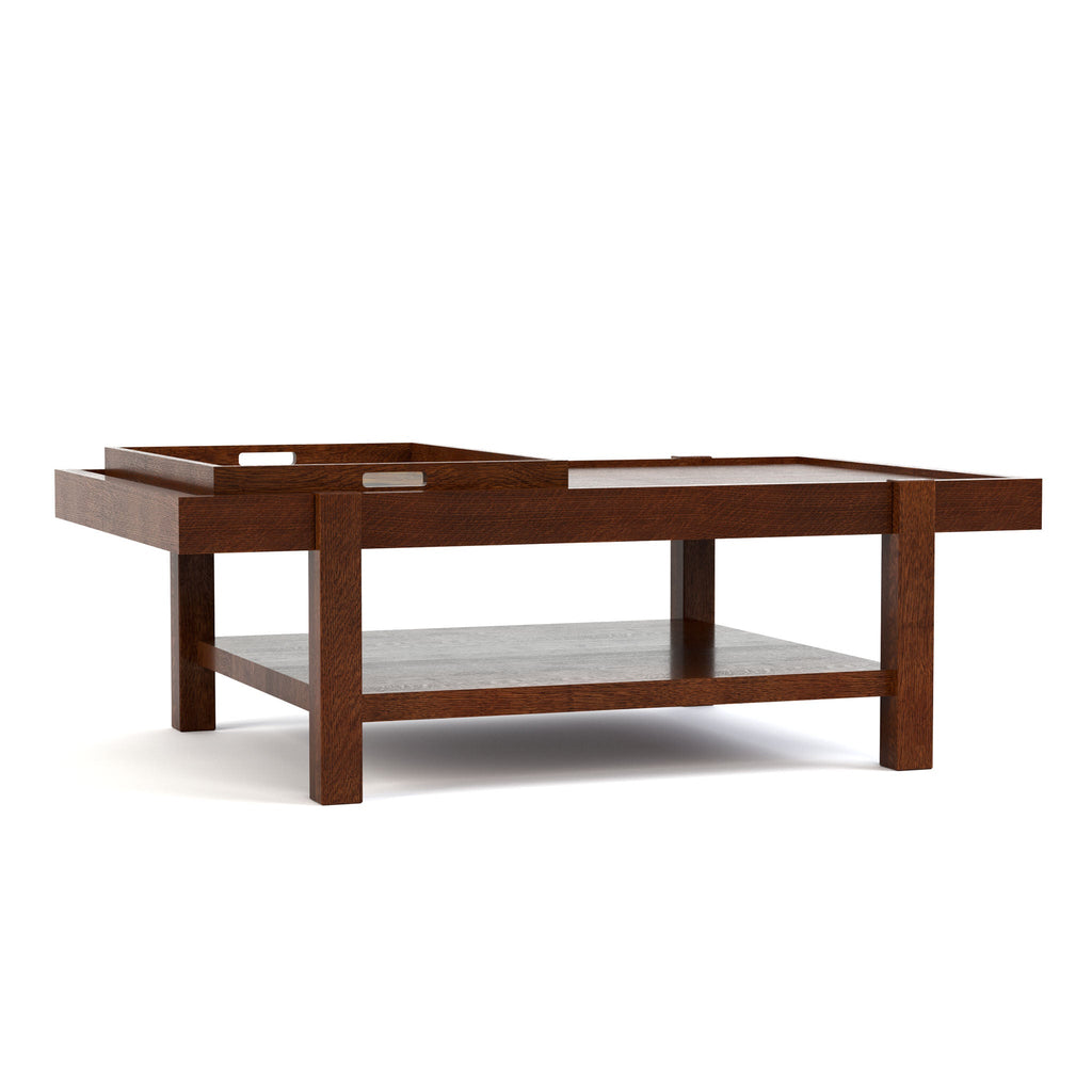 Table basse plateau cuivre