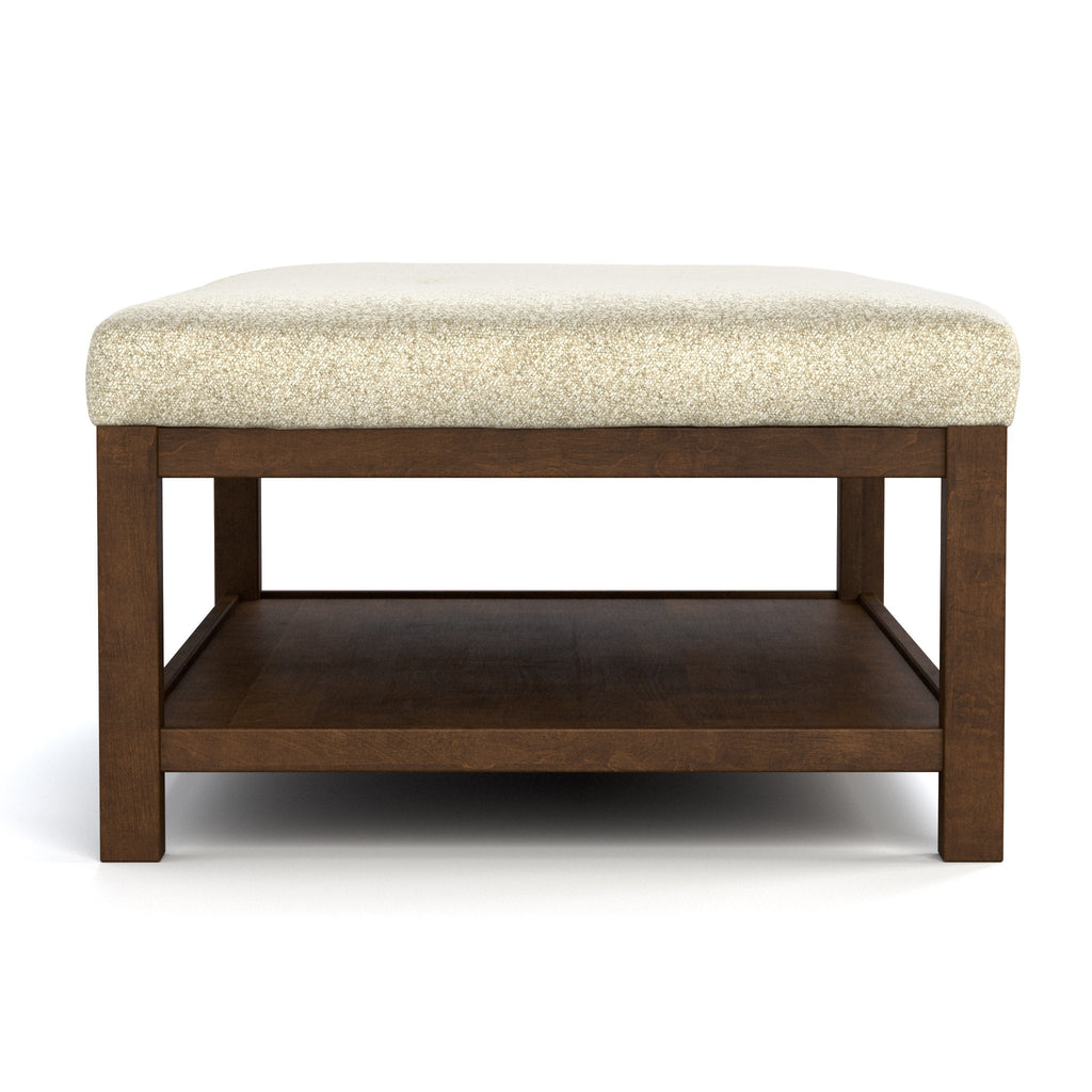 Pouf de cocktail quadrillé capitonné