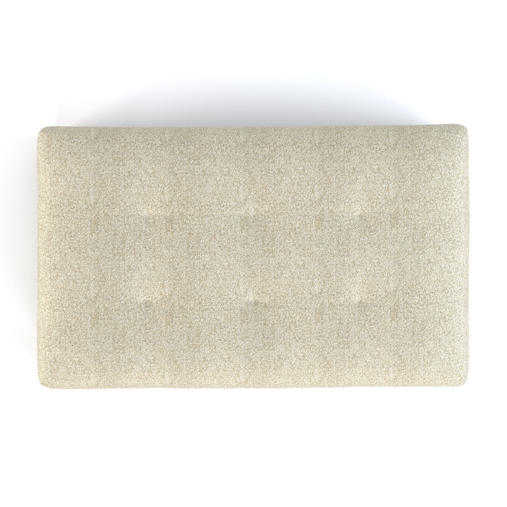 Pouf de cocktail quadrillé capitonné