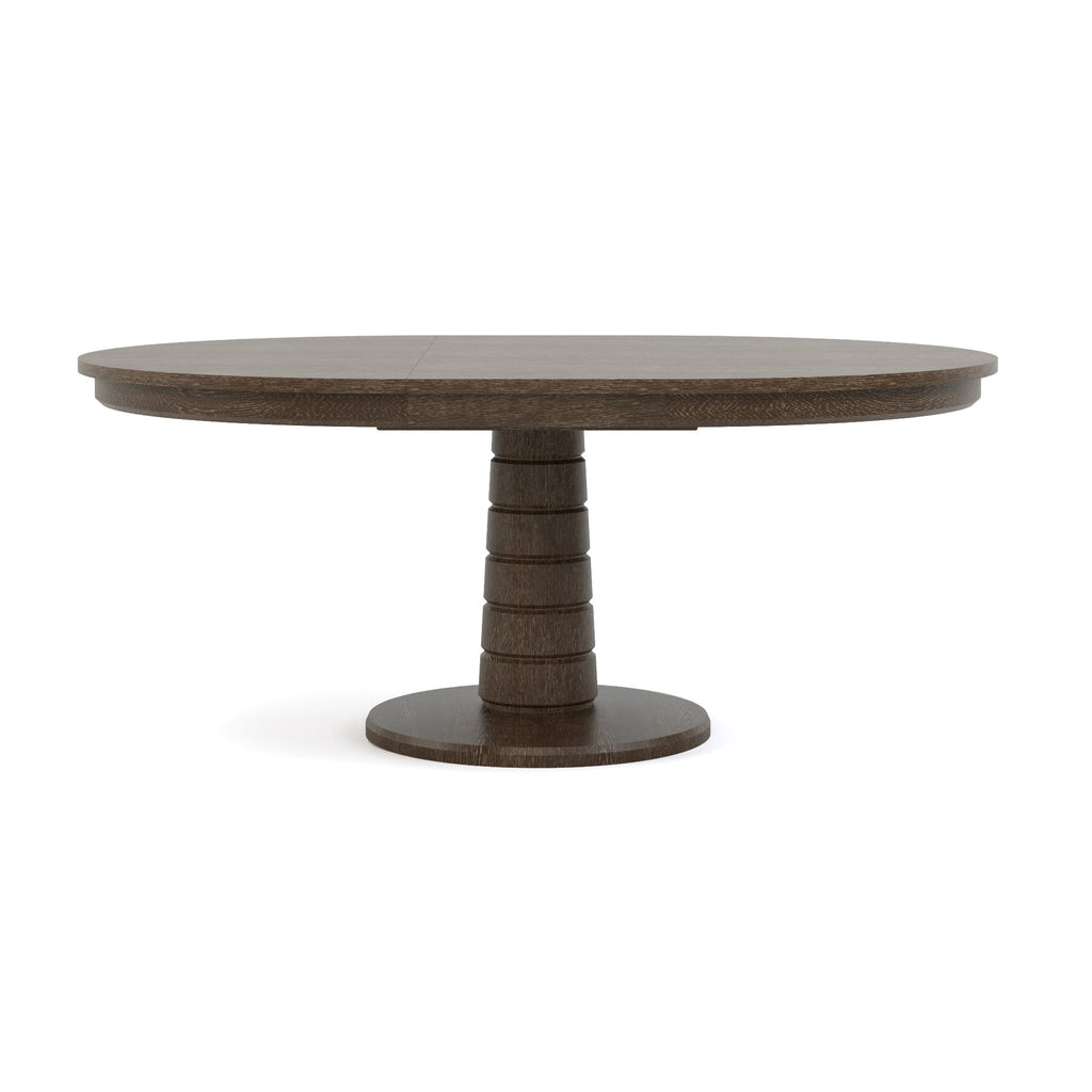 Table ronde à pied central