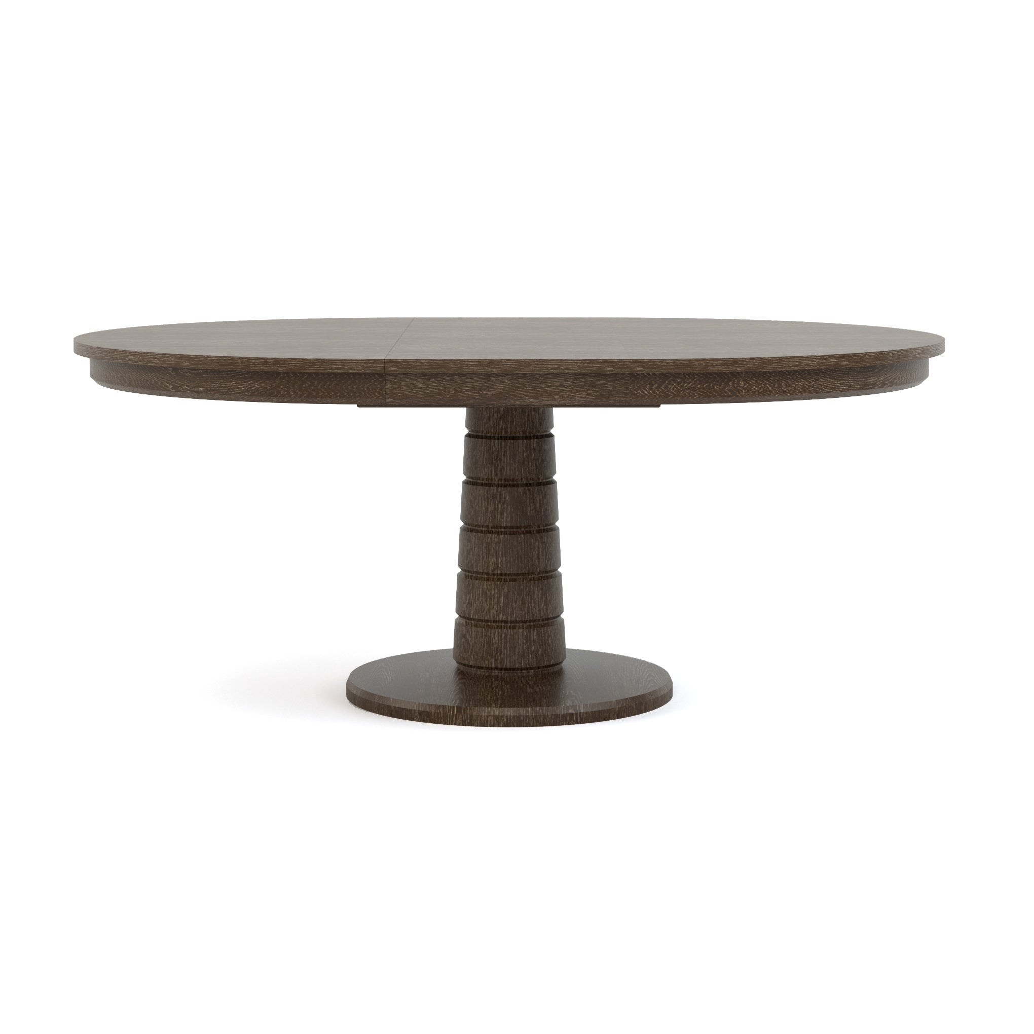Table ronde à pied central