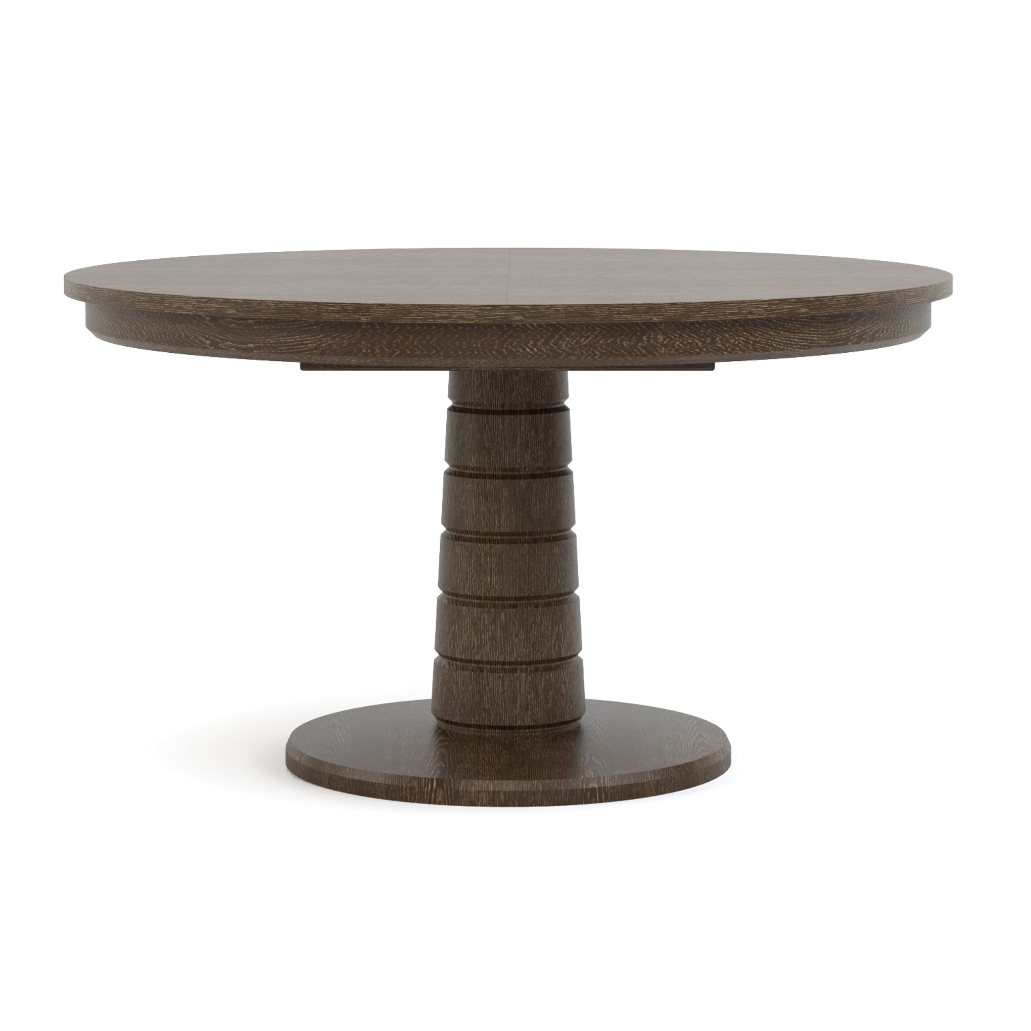 Table ronde à pied central