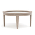 Table basse ronde de 36 pouces, jute tissé