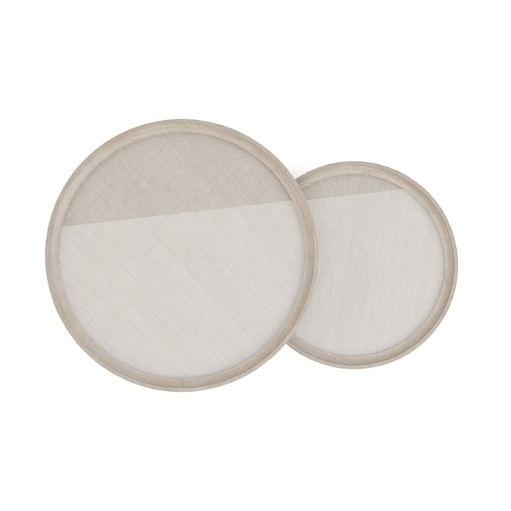 Table basse ronde de 36 pouces, jute tissé