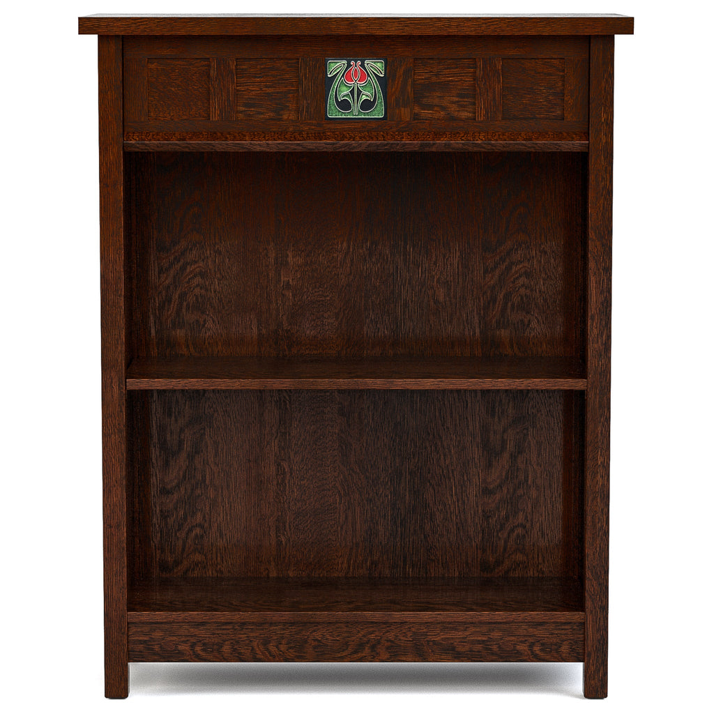 Bibliothèque carrelée à motifs floraux