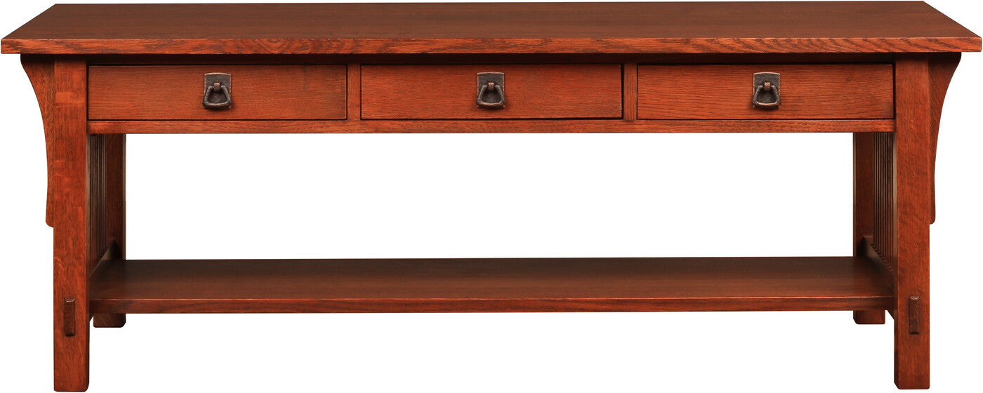 Table basse à trois tiroirs