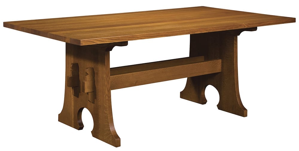 Table à tréteaux à encoches