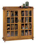 Double porte vitrée de bibliothèque