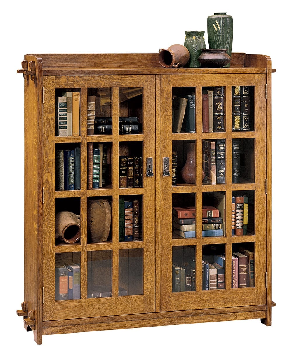 Double porte vitrée de bibliothèque